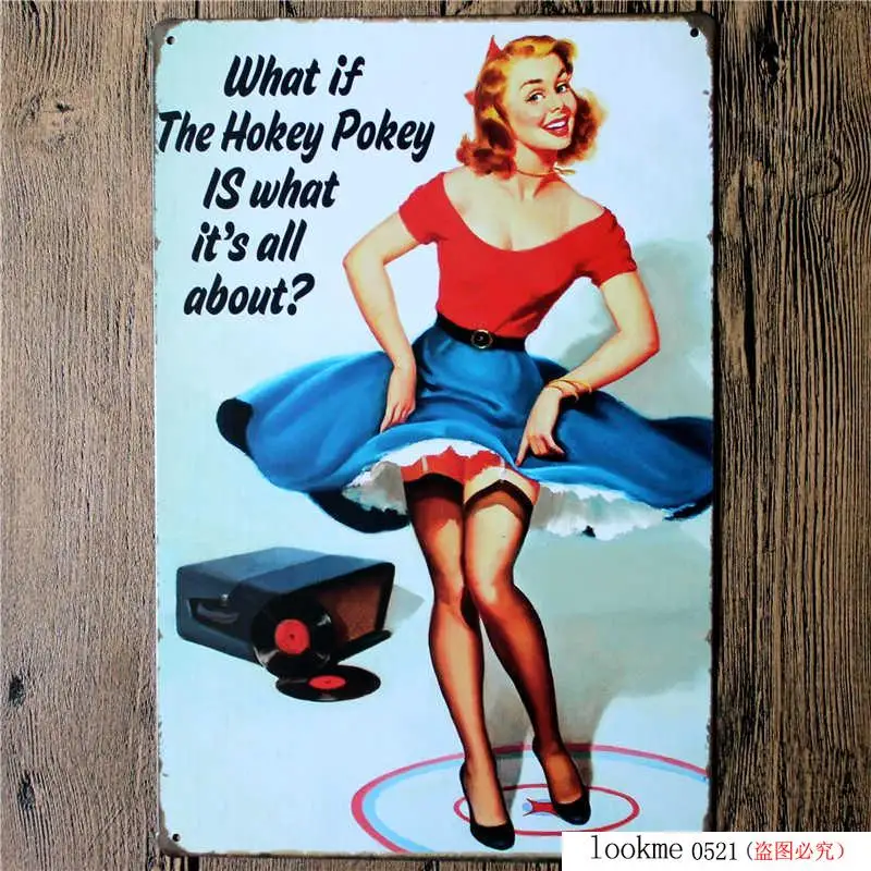 Американский Ретро плакат Pin Up Girl жестяная вывеска Украшение Металлическая винтажная настенная декоративная табличка металлическая живопись жестяная вывеска Настенный декор