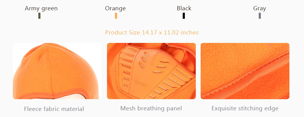 Winter Unisex Windproof Motorcycle Bicycle Face Mask Neck Helmet Cap Thermal Fleece Hat