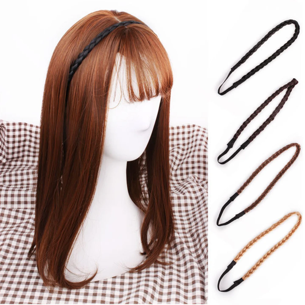 Fashion Synthetic Twisted Wig Braided Hair Band Elastic Cute Headband Cat Ears Hair Hoop Lace Pop Princess Party Decoration