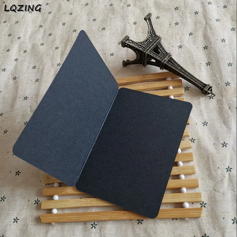Ретро DIY Чистая крафт-бумага Пригласительные открытки крафт/черный/белый ручной работы Свадебная вечеринка юбилей приглашения 15 шт./лот