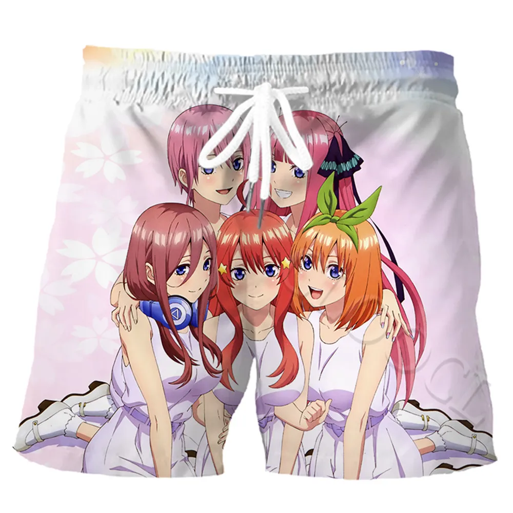 CLOOCL Men Shorts Anime Quintuplets Quintessential 3D Print Sports Shorts Fashion Casual Summer Beach Shorts Drop Shipping 6