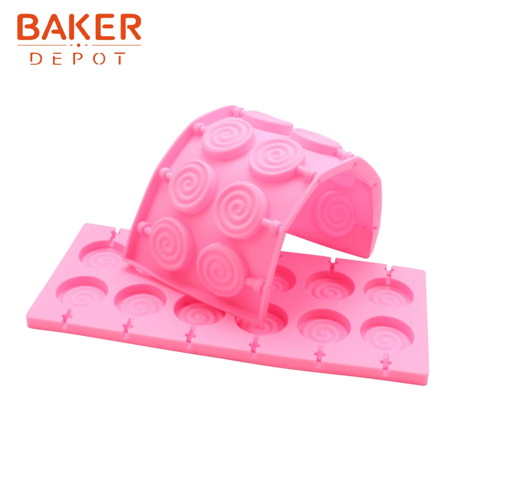 BAKER DEPOT силиконовая форма для леденца круглая Конфета шоколадная форма для торта Печенье Кондитерские изделия инструмент для выпечки 12 полости