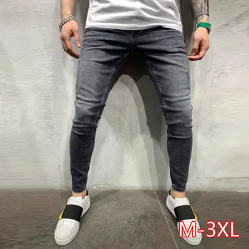 

2020 Spring autumn New men Jeans Black Classic Fashion Denim Skinny Jeans men's casual High Quality Slim Fit Trousers