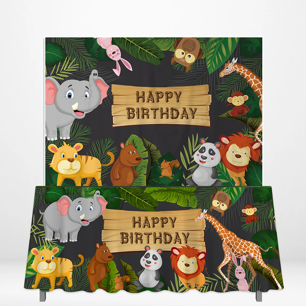 Allenjoy джунгли вечерние поставки Весна Лев панда олень слон сделай сам настольные