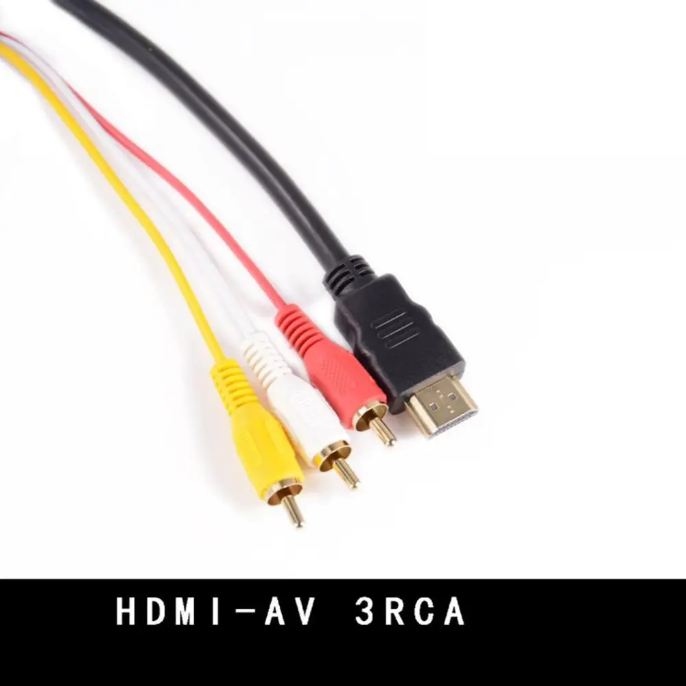 HDMI к 3RCA кабель позолоченный HDMI К AV кабель HDMI к Tri-разница в цвете из-линия аудио кабель «Папа-папа» для ТВ DVD