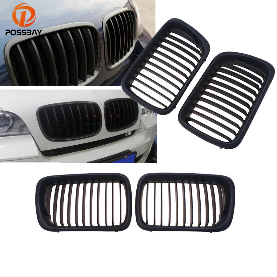 POSSBAY для BMW 3-Series E36 Compact 1996/19997/1998-2001 Facelift матовые черные передние капоты почки