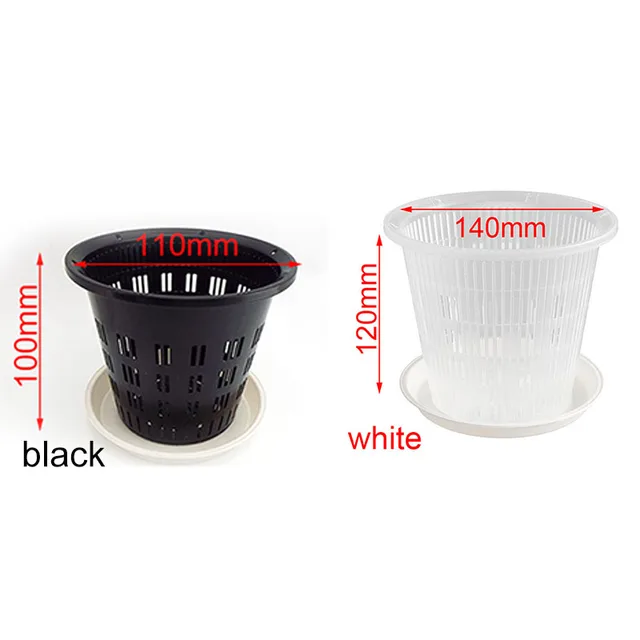 5Db Háló Virág Edény Nettó Átlátszó Műanyag Orchidea Ültetvényes Virágcserepek Tálca Gyökér Lélegző Növekedésű Tartályok Fali Függő Csésze - Image 5