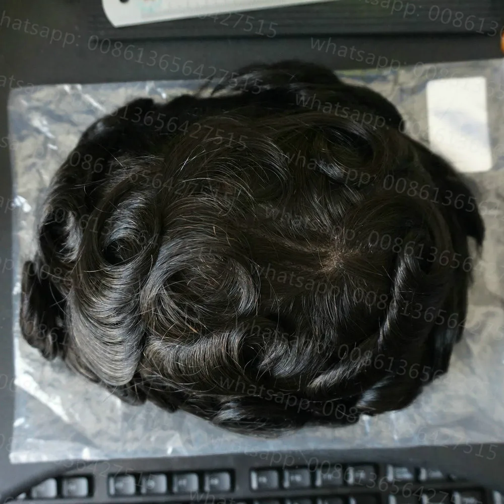 Hstonir настоящие волосы remy мужские волосы для замены мужчин t система супер тонкие сварные моно кружева H015
