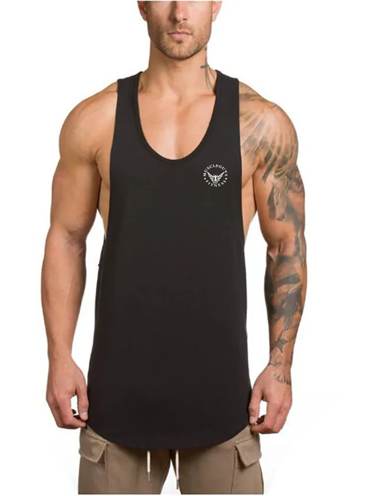 Camiseta sin mangas de algodón para hombre, ropa de gimnasio, musculación, sin mangas