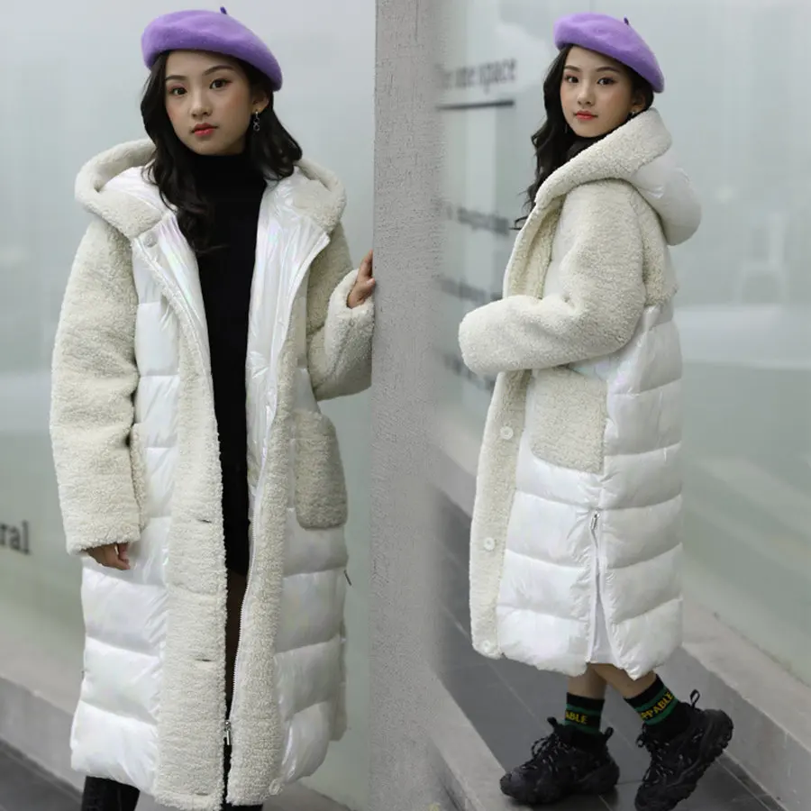 Уличная зимняя куртка с искусственным мехом для девочек, От 6 до 15 лет модная розовая парка с разрезом детская Великолепная длинная верхняя одежда, пальто для девочек