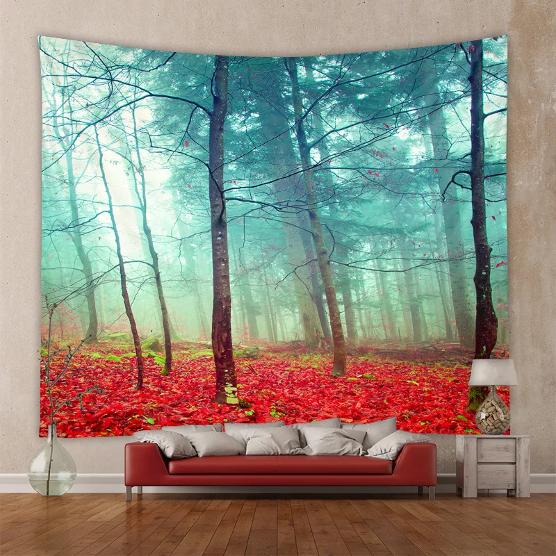 

Forest Tree Lake Star 3D Print Wall Tapestry Scenery Nature Bedroom Simple Aesthetic Custom Wall Hanging Large Tapestry Luxury