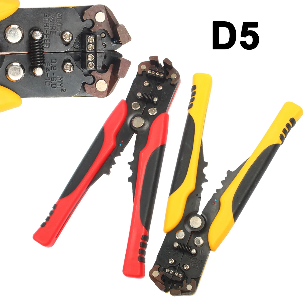 HS-D1 0,2-мм2 AWG24-10 дизайн многофункциональные автоматические плоскогубцы для зачистки кабеля Зачистка обжимка проводов инструменты для резки желтого цвета