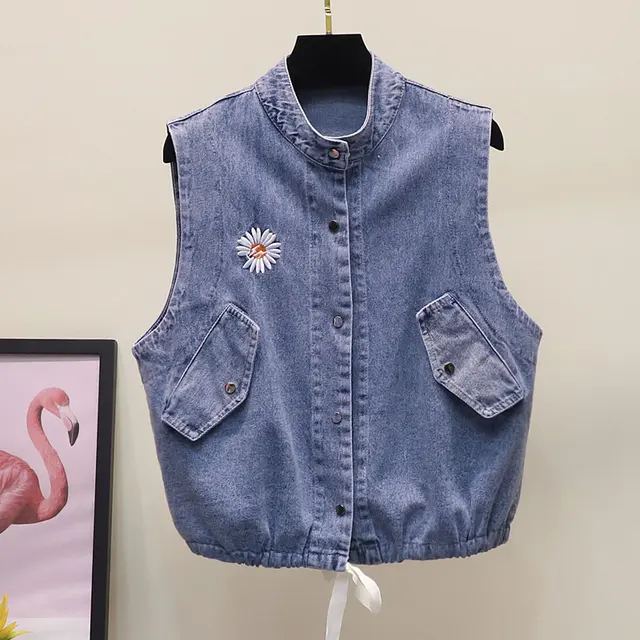 jean jacket vest womens