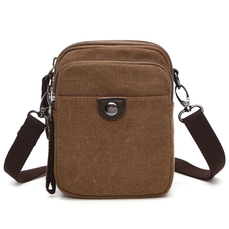 Justice Pattern Waxed Canvas Small Messenger Bag - Satchel - Flap Canvas Bag  - Cross Body - Screen Printed Fabric