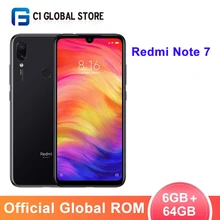 Мобильный телефон Xiaomi Redmi Note 7 с глобальной прошивкой, 6 ГБ ОЗУ, 64 Гб ПЗУ, Восьмиядерный процессор Snapdragon 660, полный экран 6,3 дюйма, задняя камера 48 МП, 4000 мАч