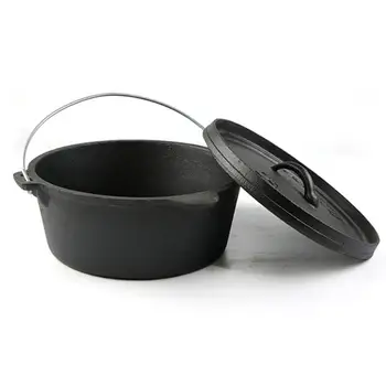 

Camping Pot Portable Non-stick Cast Iron Cookware Oven Outdoor Camping Barbecue Cast Iron Camping Cookware Kitchen Tools