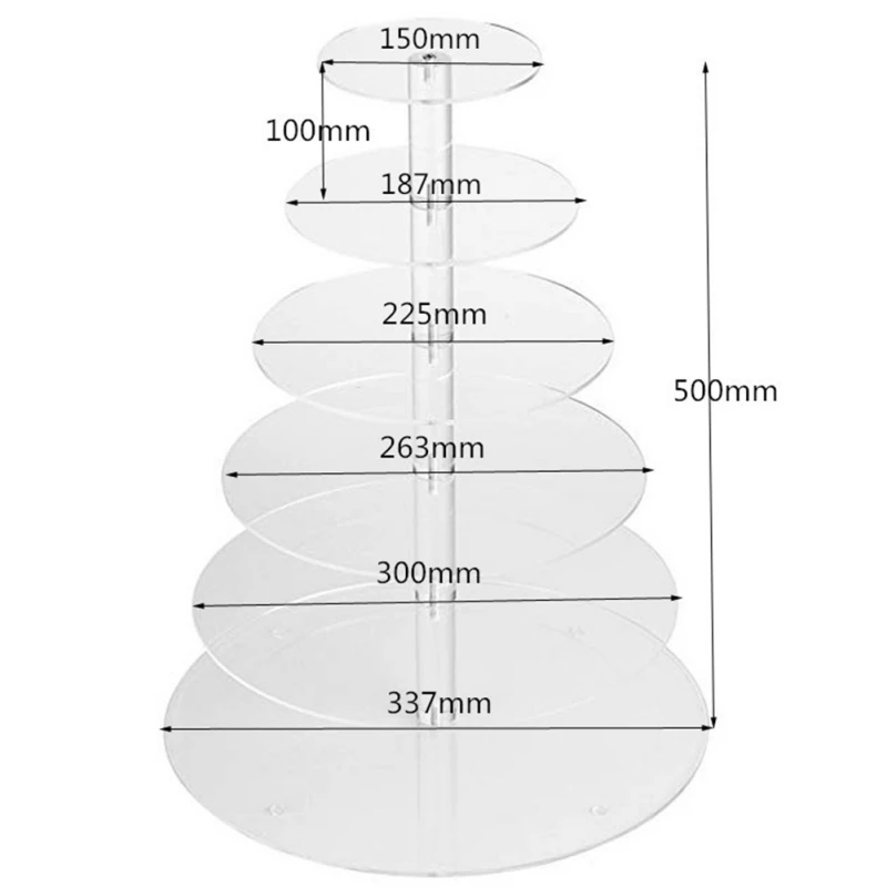 Multi-layer Acrylic Cake Stand Cake Display Rack Transparent Plexiglass Cake Decoration Stand For Birthday Party Wedding Decor