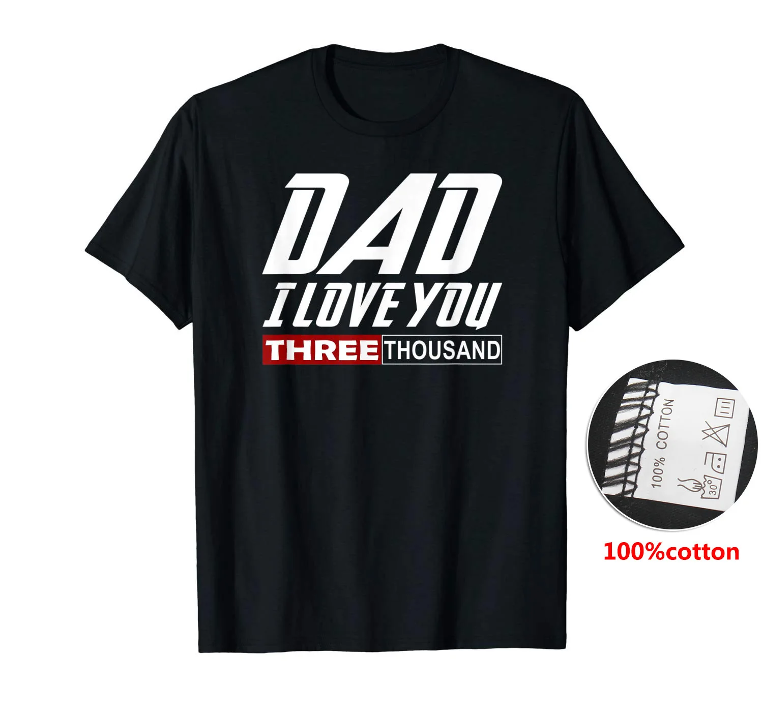 Футболки 3000 г. Потрясающие хлопковые футболки с надписью «Dad I Love You», «мстители» размера плюс, топы для мальчиков и девочек, футболка детская одежда рубашка на День Благодарения