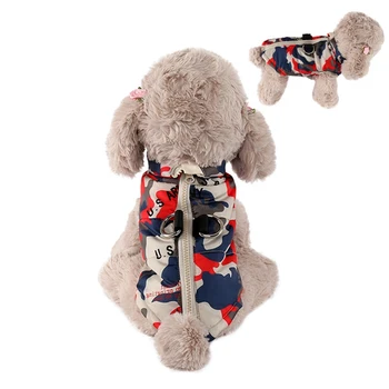 

Warm Dog Clothes Camouflage Soft Cotton Zip Up Sleeveless Coat Pet Clothes for Small Dogs Cats Pet Outfits