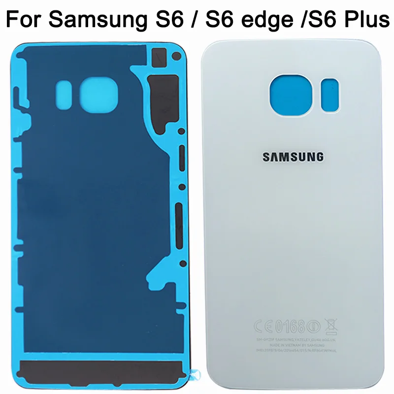 New S6 Battery Cover For Samsung Galaxy S6 G920 / S6 Edge Plus G925 Back Cover+Middle Frame+Front Glass Outer Panel Housing Case