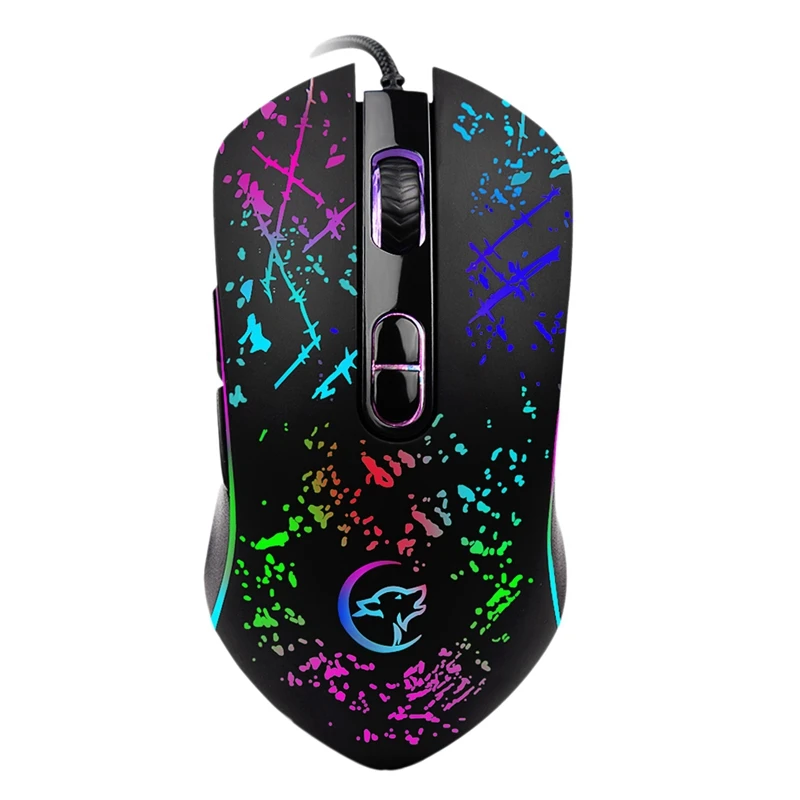 YWYT G819 Совершенно новая Механическая Проводная игровая мышь RGB Marquee многомодовая