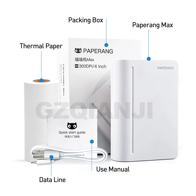 Only 1 Printer Paperang C1 Max 112 мм Мини карманный фото термопринтер портативный термальный Bluetooth принтер для мобильных телефонов Android iOS Windows - Цвет: Only 1 Printer