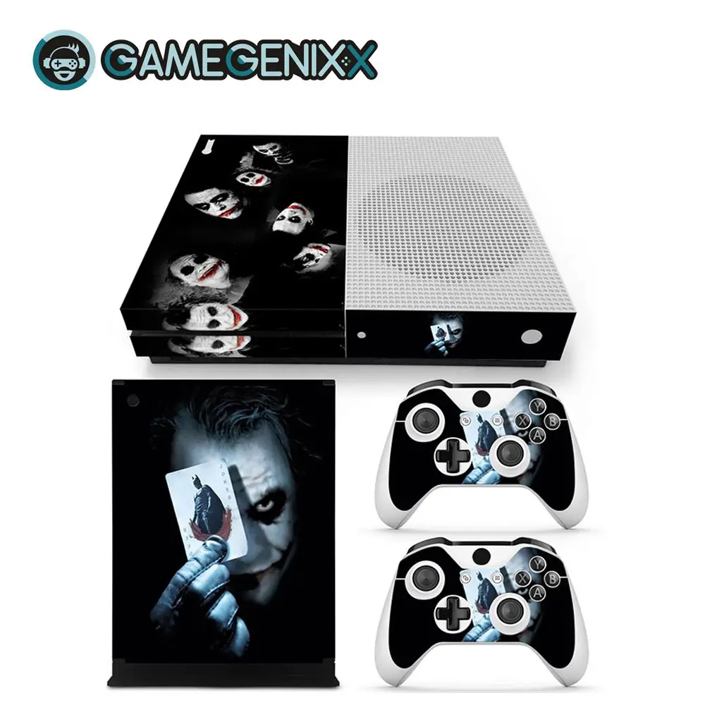 The Joker GAMEGENIXX Кожа Наклейка виниловая оберточная Крышка для Xbox One Slim консоли и 2 контроллеров-Джокер - Цвет: The Joker