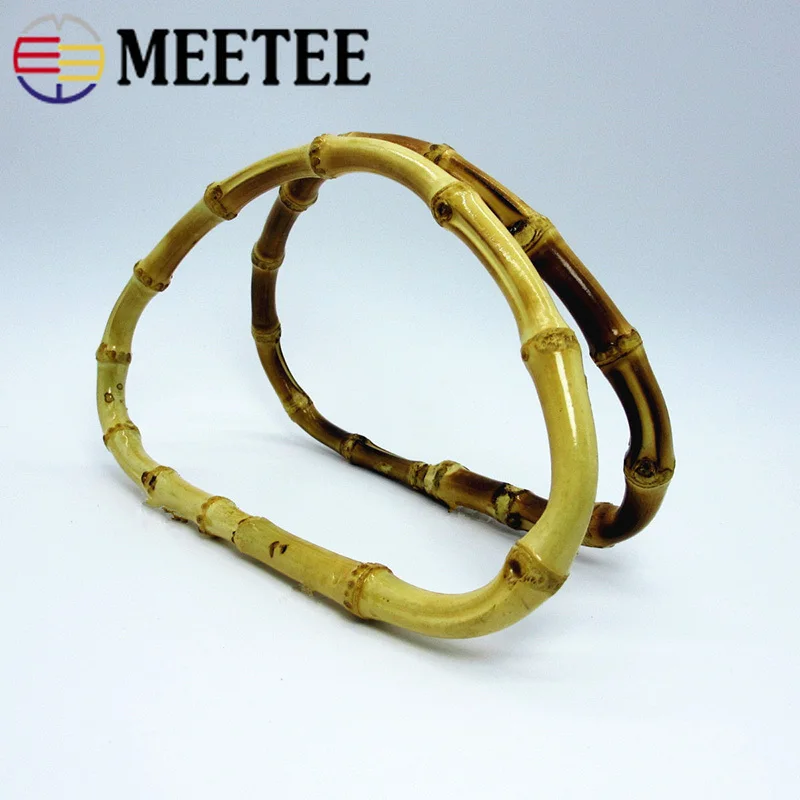Meetee 13/15 см с бамбуковыми ручками-хомут с круглым воротником для мальчиков и девочек ручная сумка с круглой ручкой из нержавеющей стали DIY Для женщин сумки из натуральной кожи кошелек рама для декора ремесла домашнего декора аксессуары