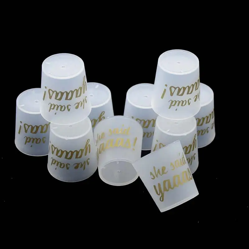 

5PCs/Set She Said Yaaas PP Frosted Drinking Cups Hen Night Party Bachelorette Adult Fun Game Bridal Shower Holiday Supplies
