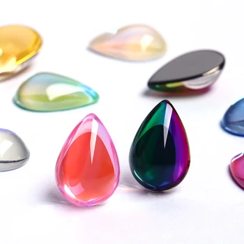 

10x14mm Flatback Rhinestones For Nails Tear Drop Shape Glass Strass Colorful Glue On Nails Strass Drop art Crafts Rhinestones