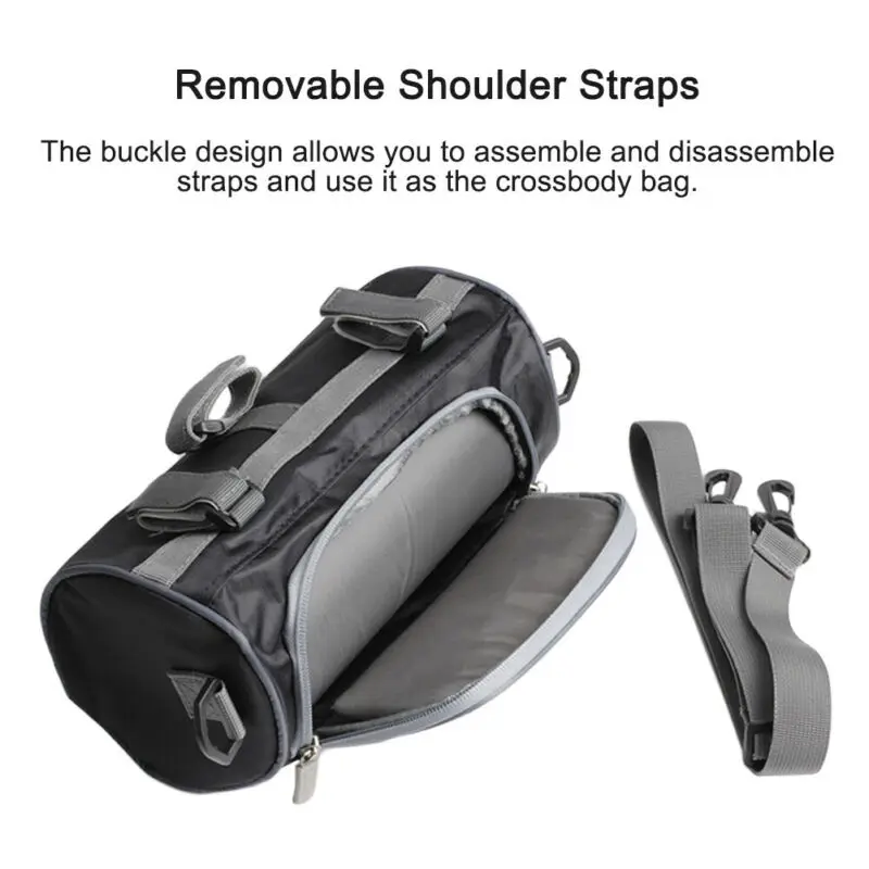 Portable Windshield Bag Motorcycle Front Handlebar Fork Storage Container Car Black 2.5L Nylon Waterproof