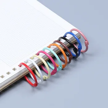 

10PCS Metal Keyring Handmade DIY Color Painted Loose-leaf Ring Small Book Ring Hanging Car Hanging Keychain Binding Book Hoops