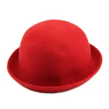 Винтажная Мода для женщин и мужчин унисекс винтажная шерстяная шляпа Боулер Дерби шляпа Кепка