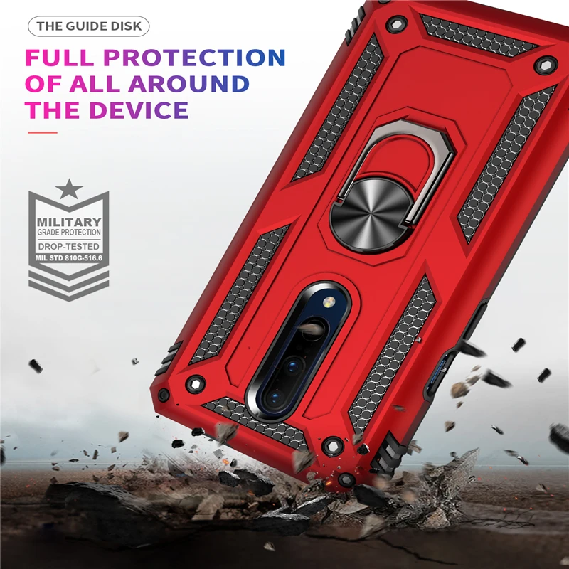 

Car Holder Ring Case For Oneplus 7 Pro Case PC&TPU Anti-knock Back Cover For One Plus 7 Pro 1+7 Pro Phone Shell Coque Fundas