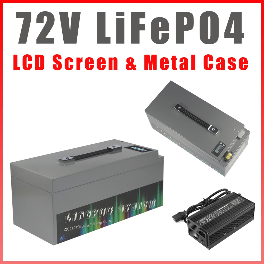 

Аккумулятор LiFePO4 72 в 20 А · ч 40 А · ч 100 А · ч 200 А · ч для электровелосипеда, мотоцикла, электромобиля, гольф-мобиля, глубокие циклы 72 в, Аккумулятор lifepo4