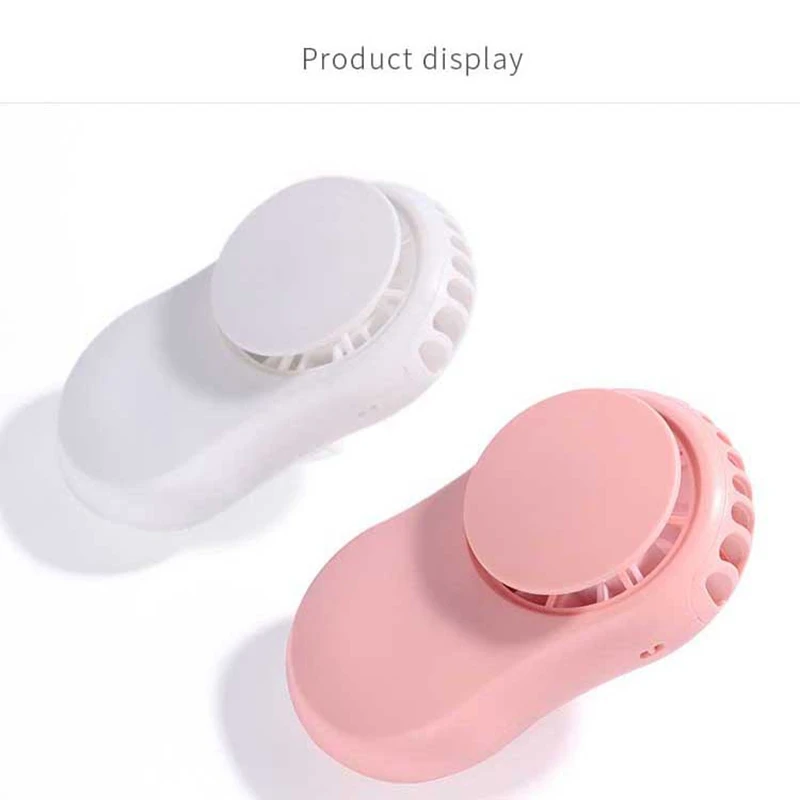 

Mini Handheld Fan 3 Gears Adjustable Hanging Neck Cooling Fan USB Charging Air Cooler