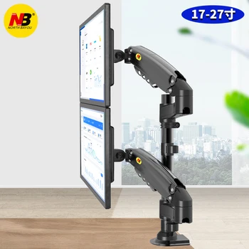 

NB H160 Gas Spring Desktop 17"-27" Dual Monitor Holder Arm Monitor Mount Bracket Load 2-9 kg each Arm
