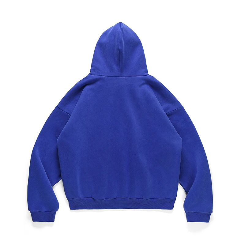 Velvet Men Tracksuit Royal Blue Mens Hoodie With Front Pocket 