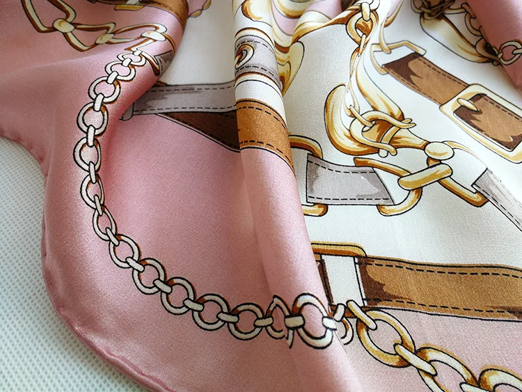 Pure Silk Satin Square Big Scarf Shawl Wrap Kerchief 43.3"x43.3" WJ053