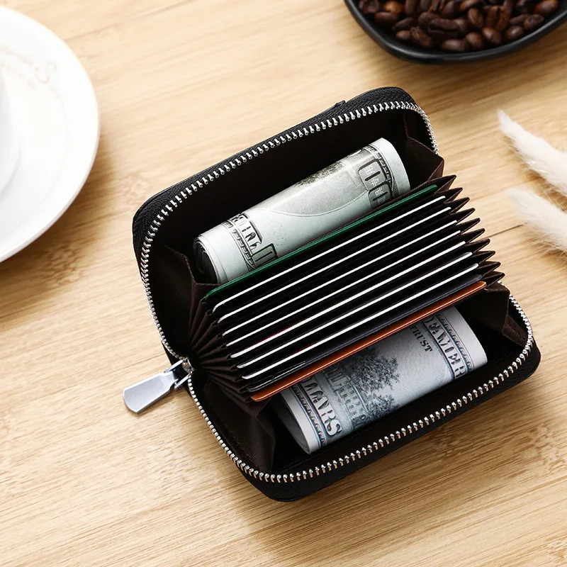 

Full-grain Leather Organ Wallet Genuine Leather for Both Men And Women Korean-style-Style Purse Certificate Card Sleeve