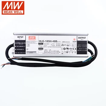 

MEAN WELL Dimming Power Supply HLG-185H-48B 48V Dimmable LED driver 110V/220V AC to 48V DC 3.9A 187W waterproof IP67 Transformer