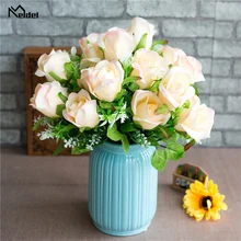 Meldel искусственный цветок Роза сестра букет 7 голов Шелковая Роза искусственная цветок Свадебный домашний Декор Цветок Свадебный планировщик