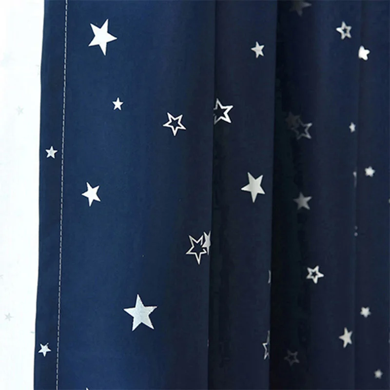 Color 7 Cloth Блестящие звезды детская ткань шторы для детей спальня мальчика девочки гостиная синий/розовый ночные шторы на заказ драпировка - Цвет: Color 7 Cloth