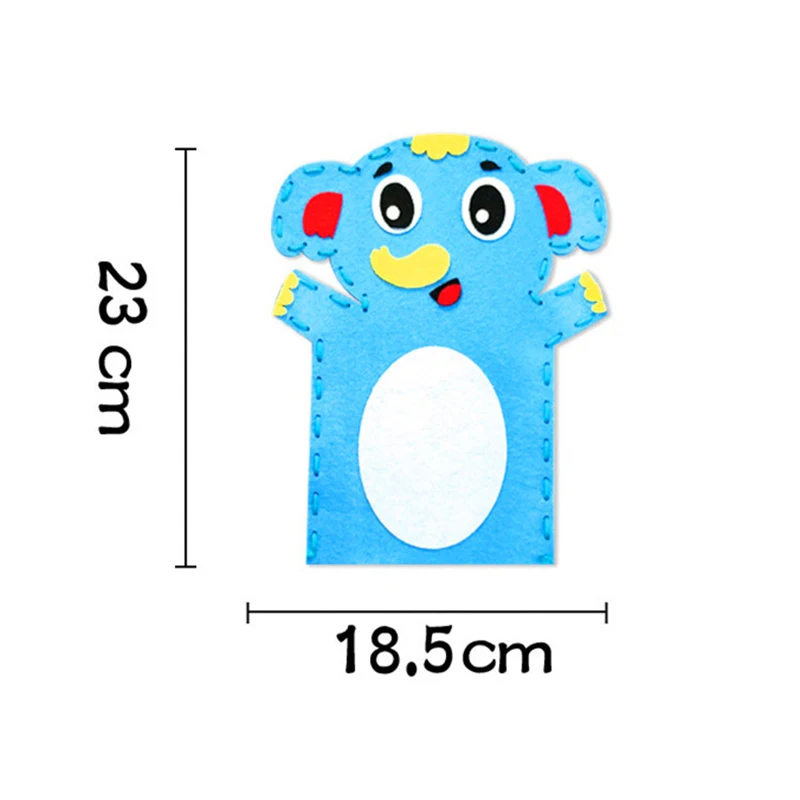 New kindergarten arts crafts diy toys Creative Cartoon Nonwoven Fabric Glove crafts kids Finger educational for 2
