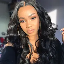 Extensiones de cabello humano con ondas corporales, cierre de encaje, cabello brasileño Remy, ondulado, 3/4 mechones con cierre, extensión de 30 pulgadas