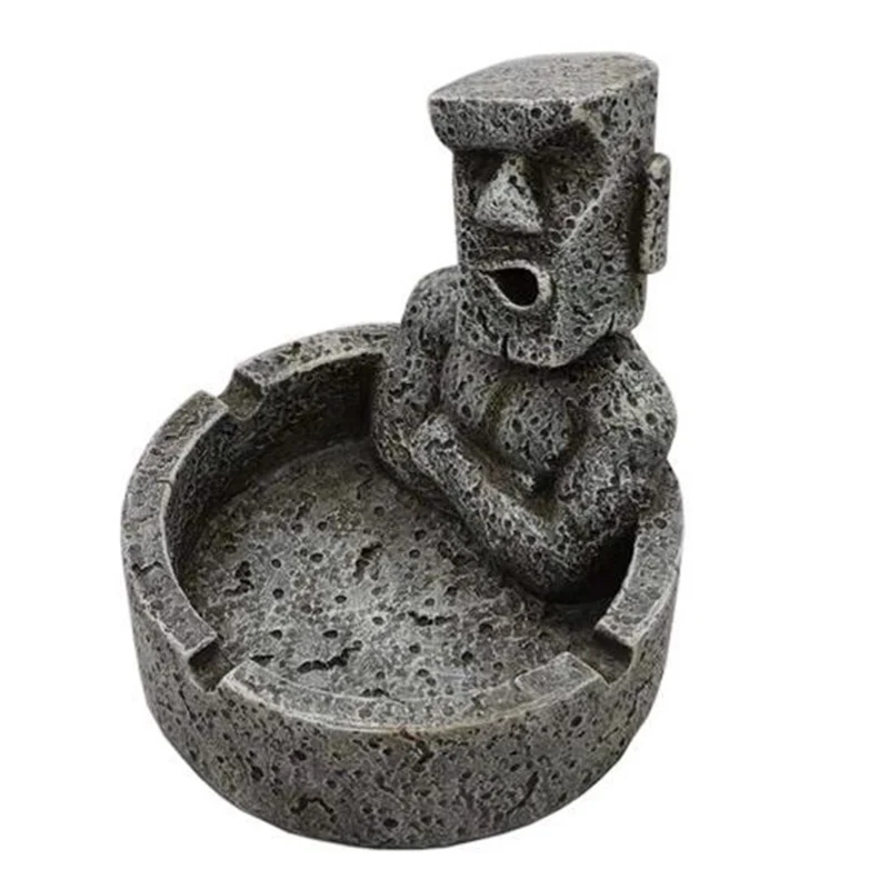 Новая полимерная пепельница Moai из монолитного полимера фигурки пасхального