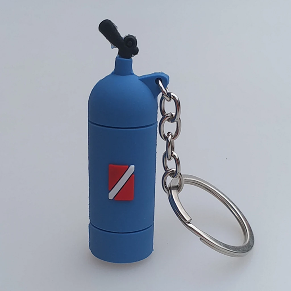 Diving Tank Key Chain Dive Flag Keychain Keyring Diver Fans Charm Pendant Dive Air Cylinder Keychain Keyring 