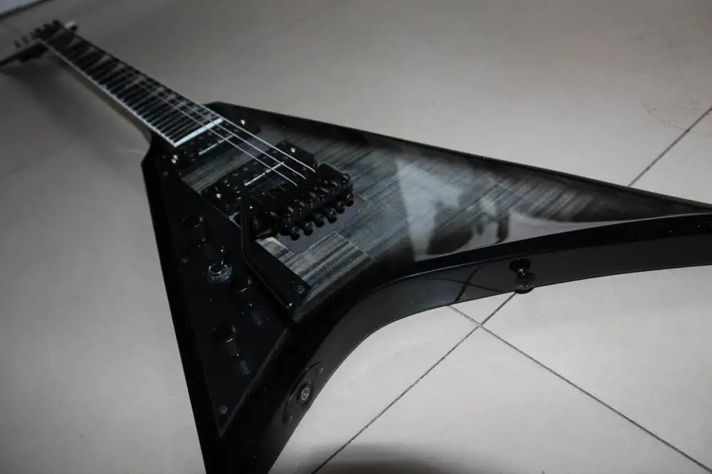 Arrilavl Джексон модель левша Электрогитара Топ Quanlity In Charcoal Burst 120802
