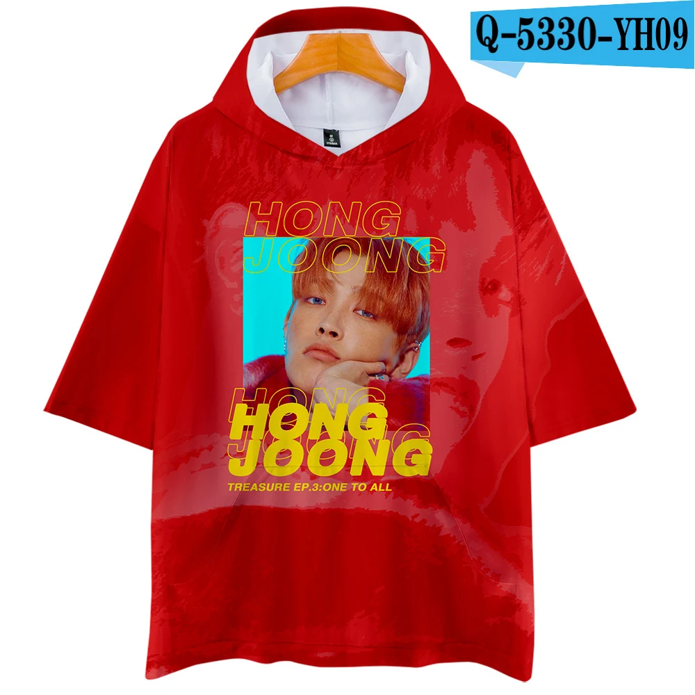 ATEEZ 3D Футболка с принтом женская мода Harajuku Повседневная Хип Хоп короткий рукав Kawaii Популярная 3D футболка с капюшоном XXS-4XL - Цвет: 6