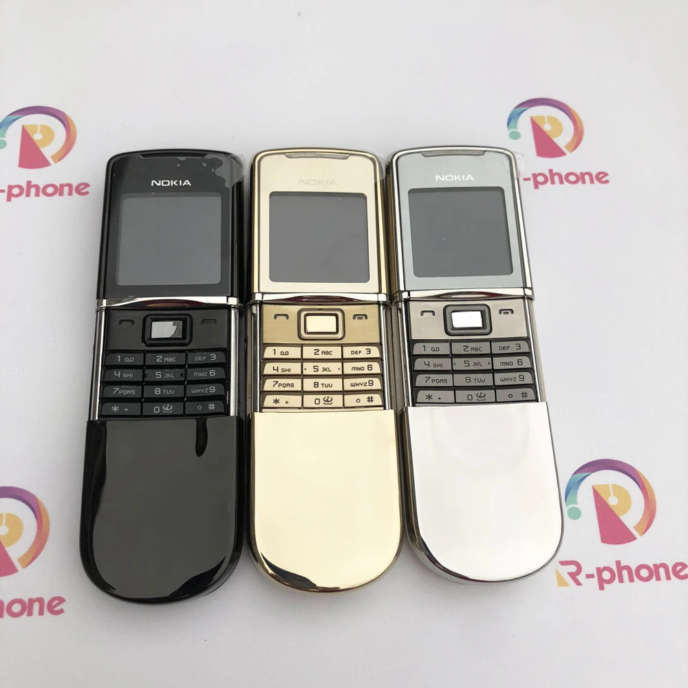 NOKIA 8800 Sirocco 8800d  GSM Tri-Band Refurbished Mobile Cell Phone Camera Bluetooth Russian keyboard Original Unlocked second hand iphone